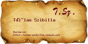 Tálas Szibilla névjegykártya